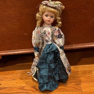 Elegant Floral Dress Doll